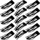32 Pieces Hair Clips Set - 3 Prong Double Grip Metal Barrettes, Hair Comb Accessories for Women, Girls Hair Accessories (Black)