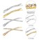 12 Pieces Rhinestone Bobby Pins Decorative Fancy Crystal Hair Clips Shiny Metal X Shaped Barrettes Bling Diamond Wedding Bridal Shower Hair Accessories for Women Ladies Girls (Gold, Silver)