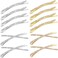 12 Pieces Rhinestone Bobby Pins Decorative Fancy Crystal Hair Clips Shiny Metal X Shaped Barrettes Bling Diamond Wedding Bridal Shower Hair Accessories for Women Ladies Girls (Gold, Silver)