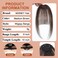 Bangs Hair Clip in Bangs Real Human Hair Extensions Wispy Bangs Fringe with Temples Hairpieces Air Bangs for Women Human Hair Clip on Bangs