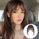 Bangs Hair Clip in Bangs Real Human Hair Extensions Wispy Bangs Fringe with Temples Hairpieces Air Bangs for Women Human Hair Clip on Bangs