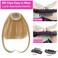Clip In Bangs Human Hair Bangs Clip In Hair Extension, 100% Human Hair Bangs For Women Air Bangs Fringe With Temples Faux Bangs Hair Clips On Wispy Bangs For Daily Wear (Wispy Bangs, Blonde)