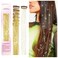 Clip in Hair Tinsel Kit, POROLIR Pack of 6Pcs Glitter Fairy Tinsel Hair Extensions 20 Inch Shiny Hair Tinsel Heat Resistant, Sparkly Strands Hair Accessories, Festival Gift for Women Girls Kids (Gold)