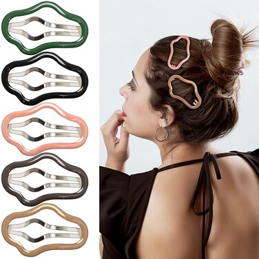 Snap Hair Clips for Girls Cloud Hair Snap Clips for Women 5PCS Nonslip Hair Claw Clips Hair Barrettes Accessories Hairpin for Thin Thick Hair Mini Hair Clips for Women and Girls