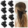 Claw Hair Clips for Women and Girls, 2" Matte Rectangle Clips for Thin or Thick Hair, Nonslip Hair Jaw Clips (8pcs Black)