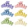 6PCS Large Hair Claw Clips for Women - 4 inch Non-Slip Cute Thick Hair Clips, Strong Hold Light Colors Modern Big Claw Clips
