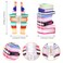 2PCS Book Hair Claw Clips, Book Hair Clips for Women, Back to School Hair Clips for Thin Hair, Funny Teacher Hair Clips, Cute Hair Accessories for Women Book Lovers Teachers