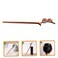 Mikinona Decorative Wooden Hair Chopsticks for Women Chinese Hair Styling Tool Elegant Hair Sticks for Bun Hairstyles Handmade Floral Design Hair Accessories