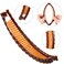 WILLBOND 6 Pieces Banana Hair Clip Clincher Combs Clip Fishtail Fish Shape Hair Clip Ponytail Banana Clip Accessory for Women Hair(Black, Brown)
