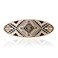 Women&rsquo;s SW Native American Sunburst Hair Clips - Earth-tone Copper French Barrette with Silver Backing. (3.64-Inch-L 1.33-Inch W 44-Inch D). No Slip Grip Oval Shape Hair Accessories