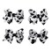 4PCS Cow Print Hair Bows Clips for Baby Girls Women Cowgirl Moo Cow Bowknot Party Costume Hair Accessories 3 Inch