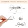 CURASA Metal Pearl Hair Bows For Women Girls 4Pcs Small Sliver Gold Hair Clips Bow Knot Alligator Hair Pins Cute Fashion Hair Accessories For Thick Thin Elegant Hair Barrettes Party Prom Wedding