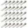 100 Pcs Double Prong Curl Setting Clips 1.8" for Hair Styling, Barber Salon Use - Silver