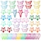 60 Pcs Colorful Hair Clips, Cute Girl Anti Slip Hair Accessories, Starlike,Butterfly,Heart Shaped Children's Button Bow Hairpin(Snap Barrettes for Kids Teens Women)