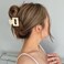 Checkered Tortoise Hair Clips for Women - 4Pcs 2" Small Acetate Claw Barrettes for Thick &amp; Thin Hair