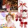 8 Pcs Cherry Strawberry Hair Accessories - Cute Alligator Clips, Flower Barrettes, Bow Decor for Teen Girls and Women, Hair Decoration, Christmas