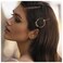 Minimalist Circle Hair Clip Barrette Gold Star Hair Clips Pin Geometric Round Circle Side Clip Barrette Multi Star Hairclip Decorative Hair Accessory for Women and Girls Headdress