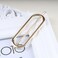 Minimalist Oval Hair Clip Hairpin Gold Oval Circle Hairclips Metal Geometric Hairpin Barrette French Ponytail Holder Hair Clips Decorative Hair Accessories for Women and Girls Headdress