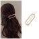 Minimalist Oval Hair Clip Hairpin Gold Oval Circle Hairclips Metal Geometric Hairpin Barrette French Ponytail Holder Hair Clips Decorative Hair Accessories for Women and Girls Headdress