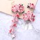 Lurrose Japanese Kimono Flower Hair Clips Tassel Hair Hairpins, 3Pcs Pink Metal Hair Accessories for Women