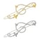 Mobestech 2pcs Music Note Hair Clips Classical Elegant Hair Barrettes Alloy Rhinestone Hair Pins Hair Accessories for Women Girls Hair Styling (Gold+ Silver)