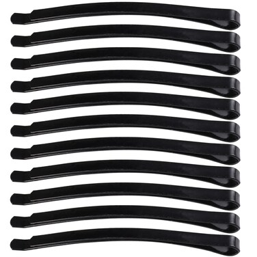 COHEALI 50pcs Simple Black Metal Painting Bobby Pin Classic Diy Hairpins Hair Accessory For Women