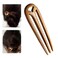 Lurrose Hair Chopsticks Hair Forks 3 Prone Hair Pin 3- prong Hair Fork Wooden Hair Stick Wooden Hair Hair for Buns Hair Pin Hair Accessories Wood Hair Fork French Hair Stick Womens Hair Clips