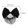 Uonlytech Hair Pin, 6pcs Bowknot Hair Snood Net Barrettes, Ribbon Barrette With Net Chignon Hair Bun Cover Mesh Clip Hair Tie for Women Girls Dancer, Black