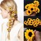 AKOAK 10 Pieces Sunflower Hairpins, Daisy Flower Hairpins for Women and Girls, Bride/Bridesmaid Weddings, Balls, Banquets, Gifts for Parties