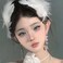 4Pcs White Feather Hair Clip Pearl Artificial Swan Ostrich Feather Faux Hair Pins Ballet Style Hair Barrettes Accessories for Women Girls Bride Party Cosplay Dancing Costume Performance Headpiece