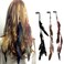 Feather Hair Clips Boho Headband Wig Beaded Feather Headdress Hair Extensions Handmade Hair Clip Girl Hair Accessories for Women Lady