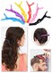 AKOAK 6 PCS Professional Anti slip Crocodile Clip - Large Styling Hair Clip for Women's Thick Hair, Dyeing or Hair Care Partition Positioning Clip, Salon DIY Accessories (Black)