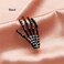 AKOAK 2 Pairs (4 Pcs) Halloween Hair Clip with Skeleton Hand Claw, Female Hair Styling Accessories for Girls (Black)
