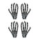 AKOAK 2 Pairs (4 Pcs) Halloween Hair Clip with Skeleton Hand Claw, Female Hair Styling Accessories for Girls (Black)