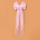 Bridal Hair Bow Veil Hair Clip,Veil Hairpins with Pearl Mesh Bow Hair Clips (Pink)