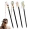 4 Pack Japanese Hair Sticks Japanese Hair Pins Hair Chopsticks for Women Chinese Wooden Hair Sticks Hair Bun Sticks Flower Hair Sticks Chopsticks for Long Hair