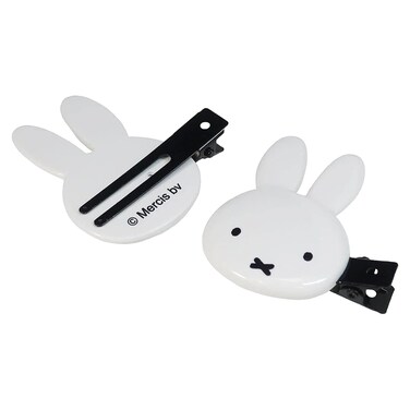 Kawaii Miffychan Hair Clips - Japanese Hair Pins for Girls &amp; Women - Cute Hair Accessories Made in Japan (Set of 2) (No,1(Bright Orange Backing Card))