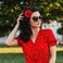 12 Pack Flamenco Dancer Mexican Red Rose Flower Brooches Pins Alligator Hair Clips Barrettes Prom Party Wedding Bridal Hair Accessories Headpieces for Women Girls