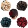 4 Pack Solid Rose Floral Flower Hair Claws Clips Clamps Hairpins Hair Bun Updo Holders Accessories for Women Girls