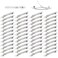 50 Pack 8cm/3 Inch Plain Blank Silver Metal DIY Craft French Barrettes Automatic Spring Snap Hair Clips Clasps Accessories for Women Girls Teens