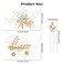7 Pieces Gold Metal Party Prom Wedding Bridal Pearl Rhinestone Flower Hair Clips Barrettes+U-shaped Leaf Hairpins Headpieces Accessories for Brides Bridesmaids Women Girls