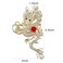 The Spring Festival Large Metal Rhinestone Hair Clips - Dragon Design Gold Hair Accessories for Women Girls, Non-slip Barrettes and Jaw Clamps for Thick/Thin Hair
