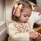 Hair Bow Clips 3 Inch Red Curly Grosgrain Ribbon Hairpins Handmade Kids Girls Cheer Hair Accessories for School Prom Party Headpiece