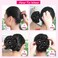HANNE Clip in Fake Hair Bun for Women Black Chignon with Rhinestone Synthetic Tress Claw In Ponytail Hair Extension Updo Hairpiece Hair Buns Hair Piece (Black Chignon with Rhinestone)