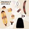 Chuangdi 12 Pcs Banana Hair Clips for Women Classic Clincher Double Combs Large Fishtail Hair Clip Banana Ponytail Holder, 4 Styles(Tortoiseshell Color, White, Clear, Black)