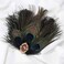 Edary Peacock Feather Hair Clip 1920s Flapper Headband Black Feather Headpiece Prom Party Head Accessories for Women