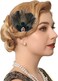 Edary Peacock Feather Hair Clip 1920s Flapper Headband Black Feather Headpiece Prom Party Head Accessories for Women