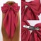 MRJ 4 Pcs Silky Satin Hair Bows Big Hair Ribbons for Women Large Hair Clips for Girls Hair Accessories Barrettes Metal Clips Bowknot Aesthetic