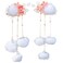 Balacoo Hair Clip, Chinese Style Hairpin with Furry Balls, Tassel Barrette for Hanfu, Hair Accessories for Girls, Women, Hairpin Hair Ribbons for Cosplay