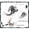 Metal Spider Shark Hair Clips - Cute Ponytail Holders for Thick or Thin Hair, Non-Slip Punk Black Claw Clips, Halloween Hair Accessories (1Pc)